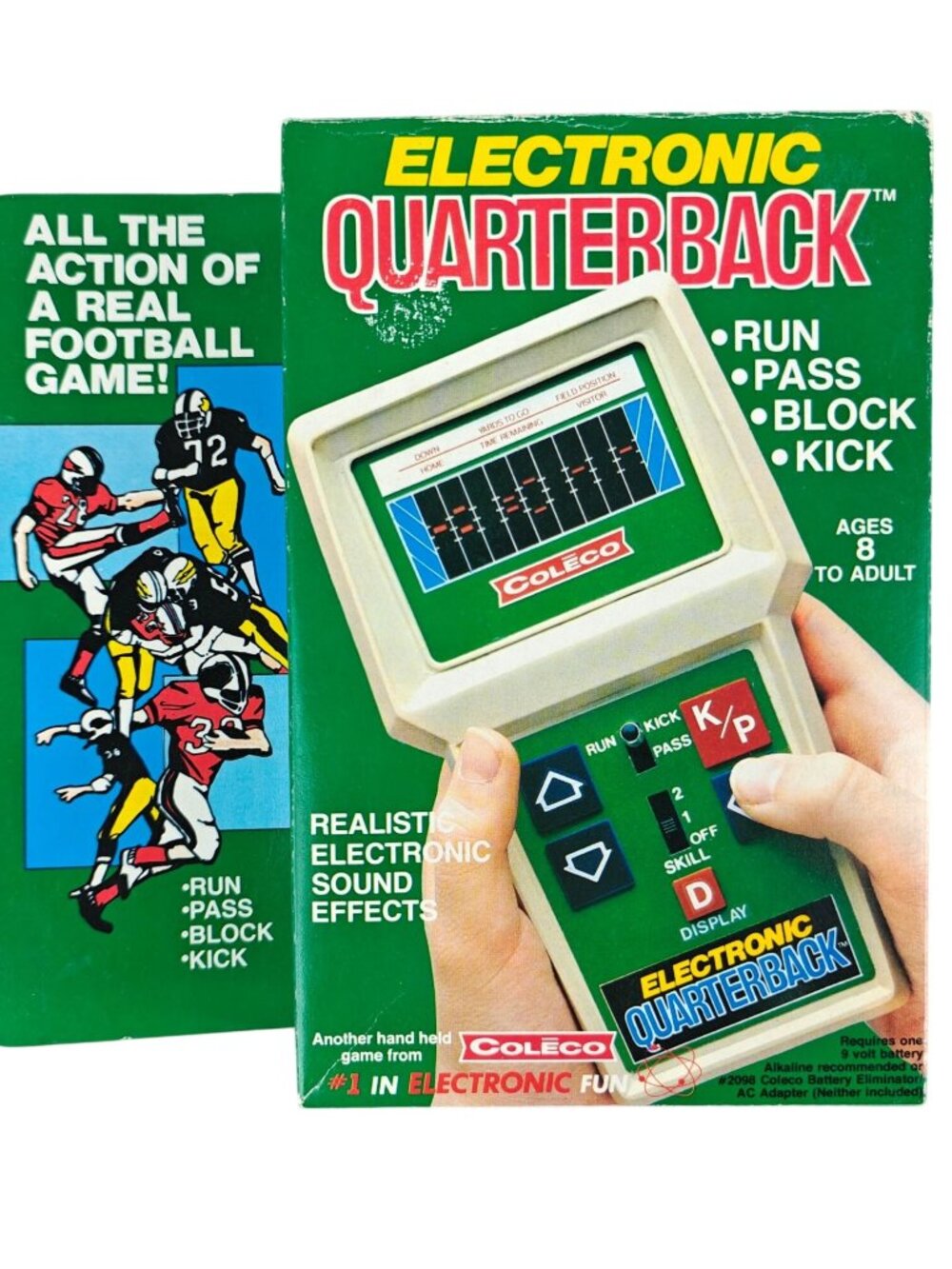 Vintage Coleco Electronic Quarterback Handheld Game 1978 w/Original Packaging